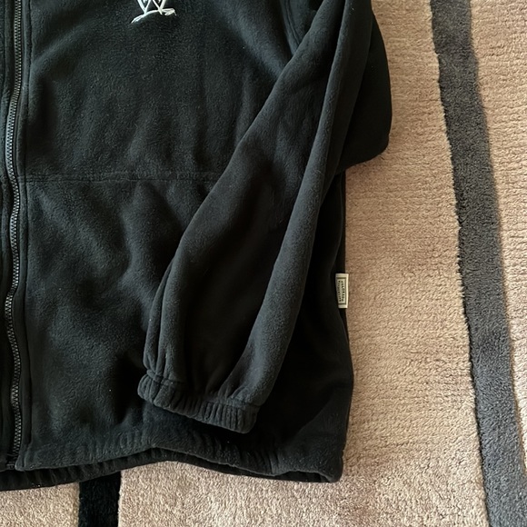 XL men’s black fleece full zip jacket with WWE logo embroidered on front chest. - Picture 4 of 8